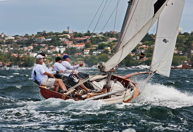 Sailing - Australian Championship Historic 18ft skiffs 2014, Sydney - 25/01/2014<br />
Abedare © Andrea Francolini http://www.afrancolini.com/